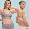 2 women wearing bras after mastectomies